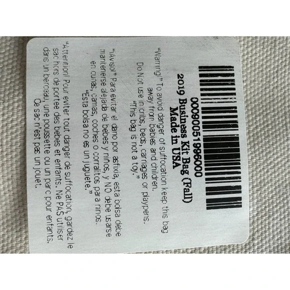 Tupperware 2019 Business Kit Bag Fall Canvas Tote Cream Black Shoulder Strap - Picture 7 of 7